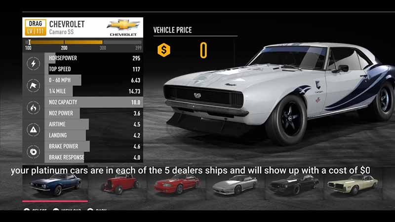 دی ال سی Platinum Car Pack DLC بازی Need for Speed: Payback
