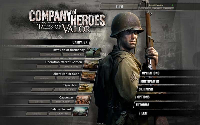 سی دی کی اورجینال Company of Heroes Tales of Valor