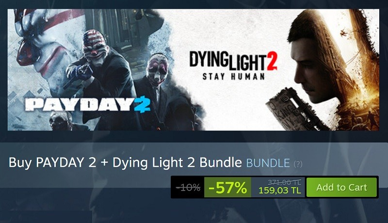 سی دی کی اورجینال PAYDAY 2 + Dying Light 2 Bundle کامپیوتر (PC)