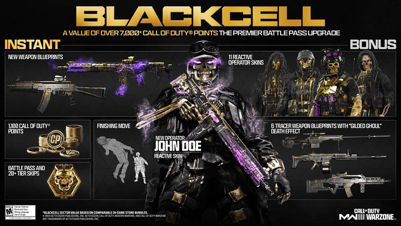 سی دی کی Call of Duty® Modern Warfare® III - BlackCell (Season 2) کامپیوتر (PC)